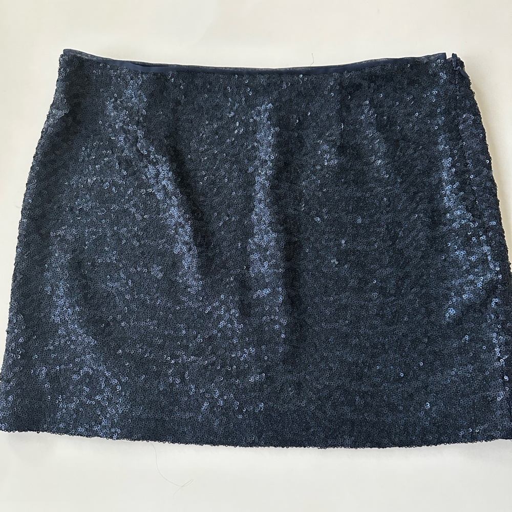 Midnight blue sequin GAP mini skirt